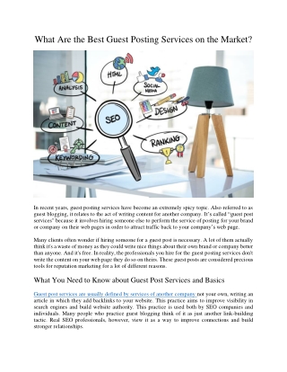 What Are the Best Guest Posting Services on the Market?