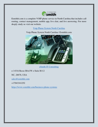 Voip Phone System North Carolina | Esmithit.com