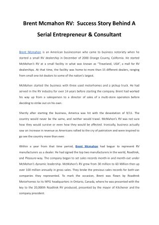 Success Story Behind A Serial Entrepreneur & Consultant