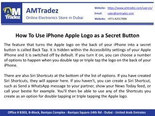 How To Use iPhone Apple Logo as a Secret Button - AMTradez