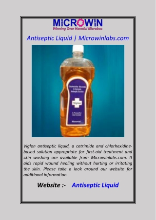 Antiseptic Liquid Microwinlabs.com