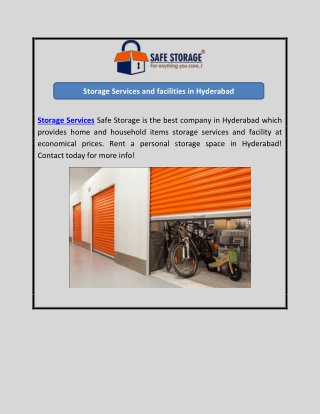 Storage Services and facilities in Hyderabad