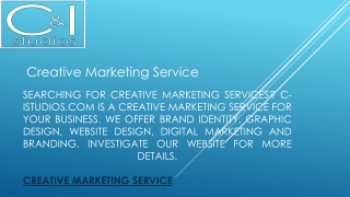Creative Marketing Service | C-istudios.com