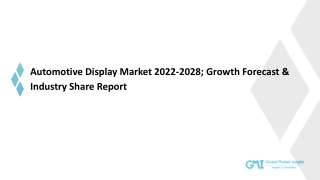 Automotive Display Market: Regional Trend & Growth Forecast To 2028
