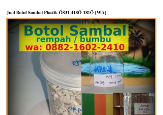 Jual Botol Sambal Plastik O8ᣮI_4I8O_I8IO[WA]