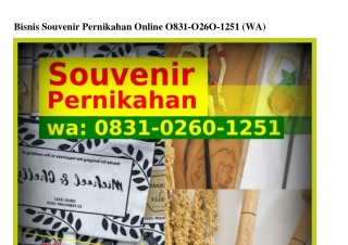 Bisnis Souvenir Pernikahan Online