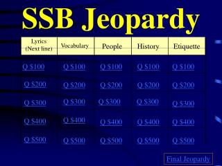 SSB Jeopardy