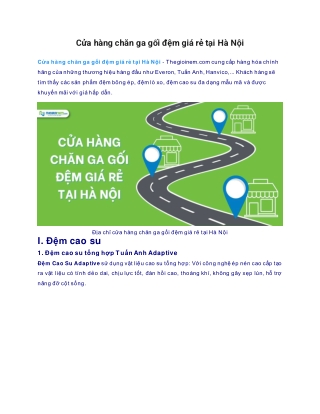 Cửa hàng chăn ga gối đệm giá rẻ tại Hà Nội