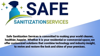 Safe Sanitization Services - Safe Sanitization Services