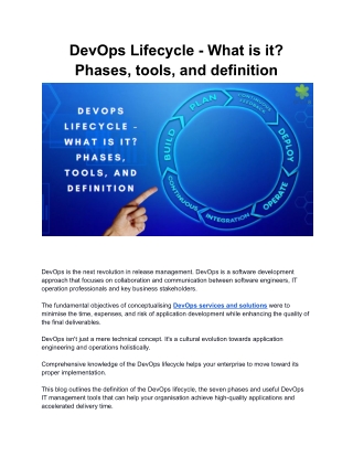 DevOps Lifecycle - What is it? Phases, tools, and definition.