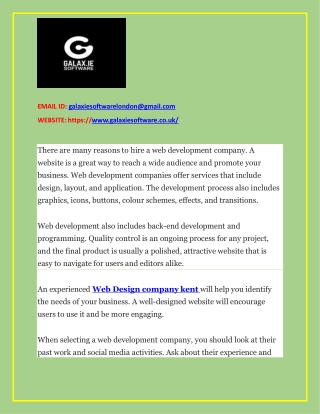 What Does Web Development Company Do