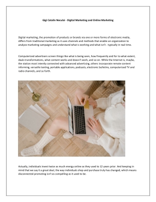 Gigi Catalin Neculai - Digital Marketing and Online Marketing