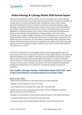 2021 Histology & Cytology Industry Global Analysis Report