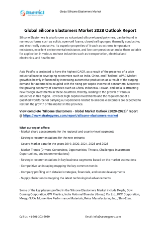 2021 Silicone Elastomers Industry Global Analysis Report