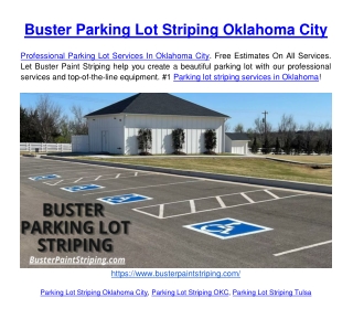 Buster Parking Lot Striping Oklahoma City