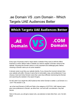 ae Domain VS .com Domain - Which Targets UAE Audiences Better (1)