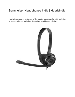 Sennheiser Headphones India  | Hubrisindia