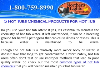 5 Hot Tubs Chemical Products for Hot Tub