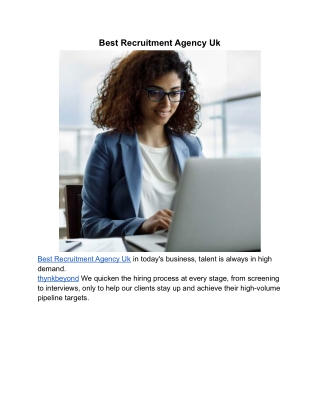 Best Recruitment Agency Uk