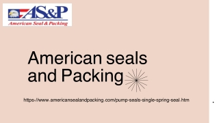 Find the Best Shaft seal Packing by American seals and Packing