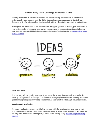 9 Convincingly Brilliant Hacks to Adopt For Academic Writing Skills