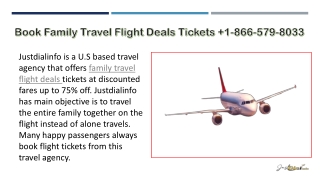Book Family Travel Flight Deals Tickets  1-866-579-8033