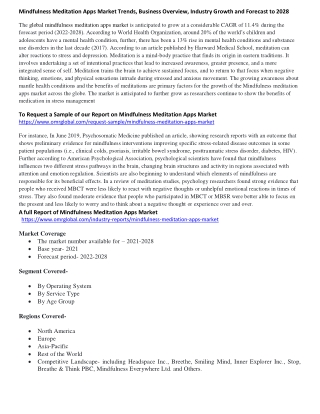 Mindfulness Meditation Apps Market