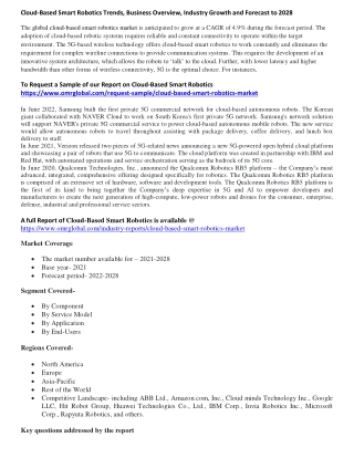 Cloud-Based Smart Robotics Market
