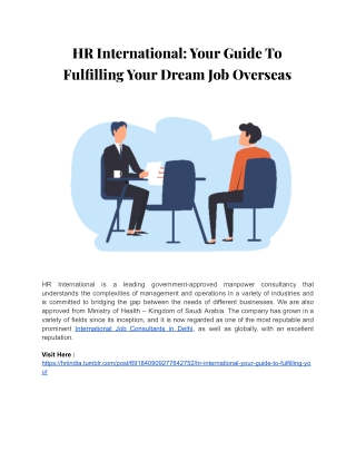 HR International_ Your Guide To Fulfilling Your Dream Job Overseas