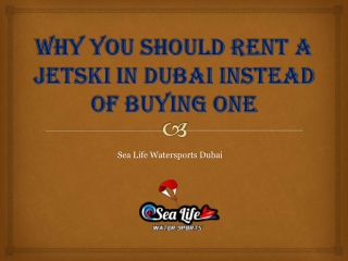 Why You Should Rent A Jetski In Dubai Instead Of Buying One