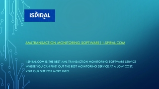 AMLTransaction Monitoring Software