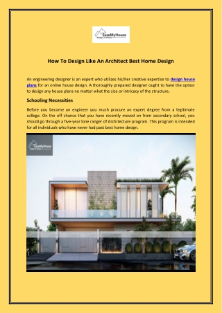 How To Design Like An Architect Best Home Design