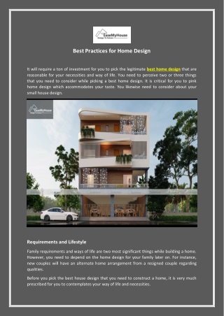 Best Practices for Home Design