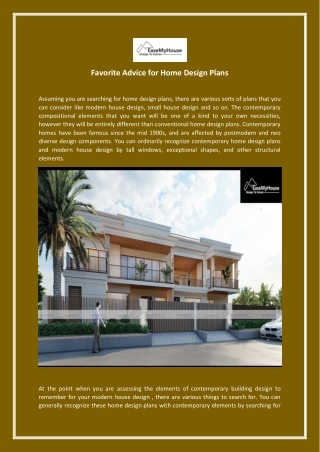 Favorite Advice for Home Design Plans