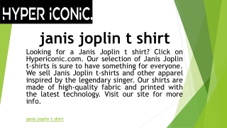 Janis Joplin T Shirt | Hypericonic.com