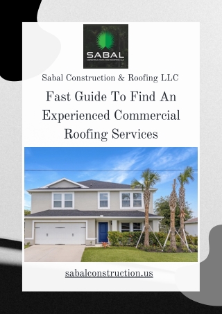 Fast Guide To Find An Experienced Commercial Roofing Services