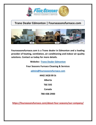 Trane Dealer Edmonton | Fourseasonsfurnace.com
