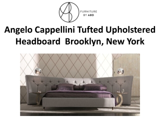 Angelo Cappellini Tufted Upholstered Headboard  Brooklyn, New York