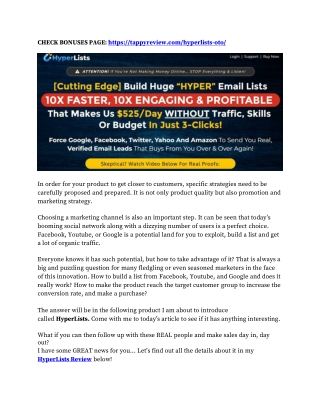 HyperLists Review & Mega 1,600 Bonuses Value At $853,968