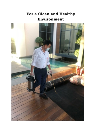 For a Clean and Healthy Environment