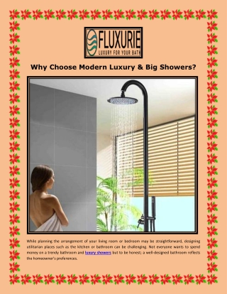 Why Choose Modern Luxury Big Showers