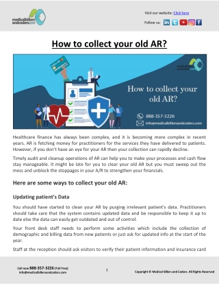 How to collect your old AR?