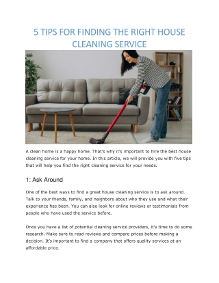 house cleaning services near me