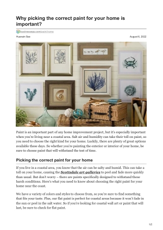 businessegy.com-Why picking the correct paint for your home is important