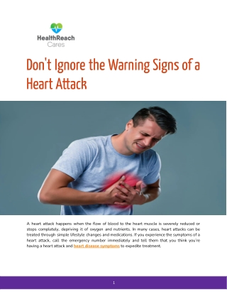 Don't Ignore the Warning Signs of a Heart Attack