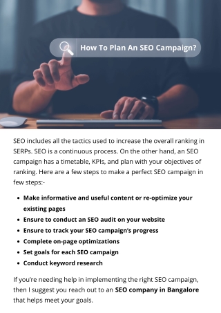 How To Plan An SEO Campaign?