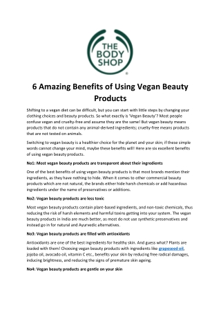 6 Amazing Benefits of Using Vegan Beauty Products