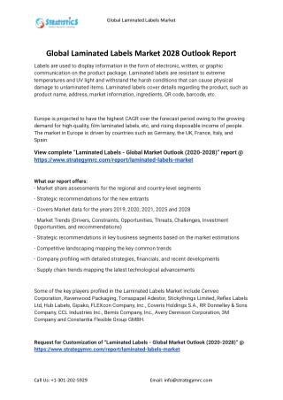 2021 Laminated Labels Industry Global Analysis Report