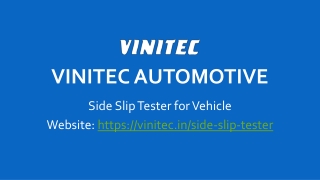 Side Slip Tester for Vehicle