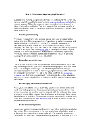 How Is Online Learning Changing Education